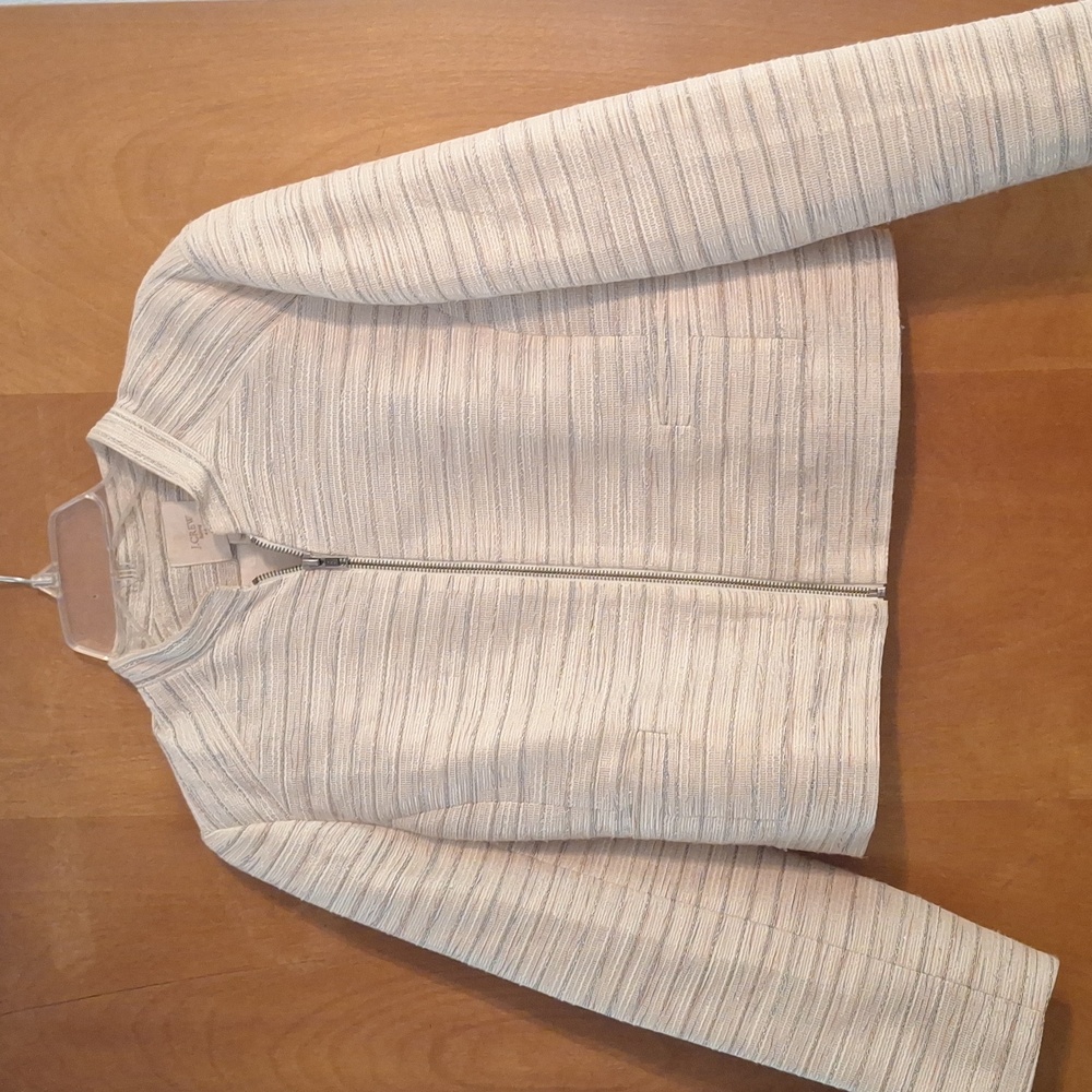 J. Crew Cream and Multicolor Textured Suiting